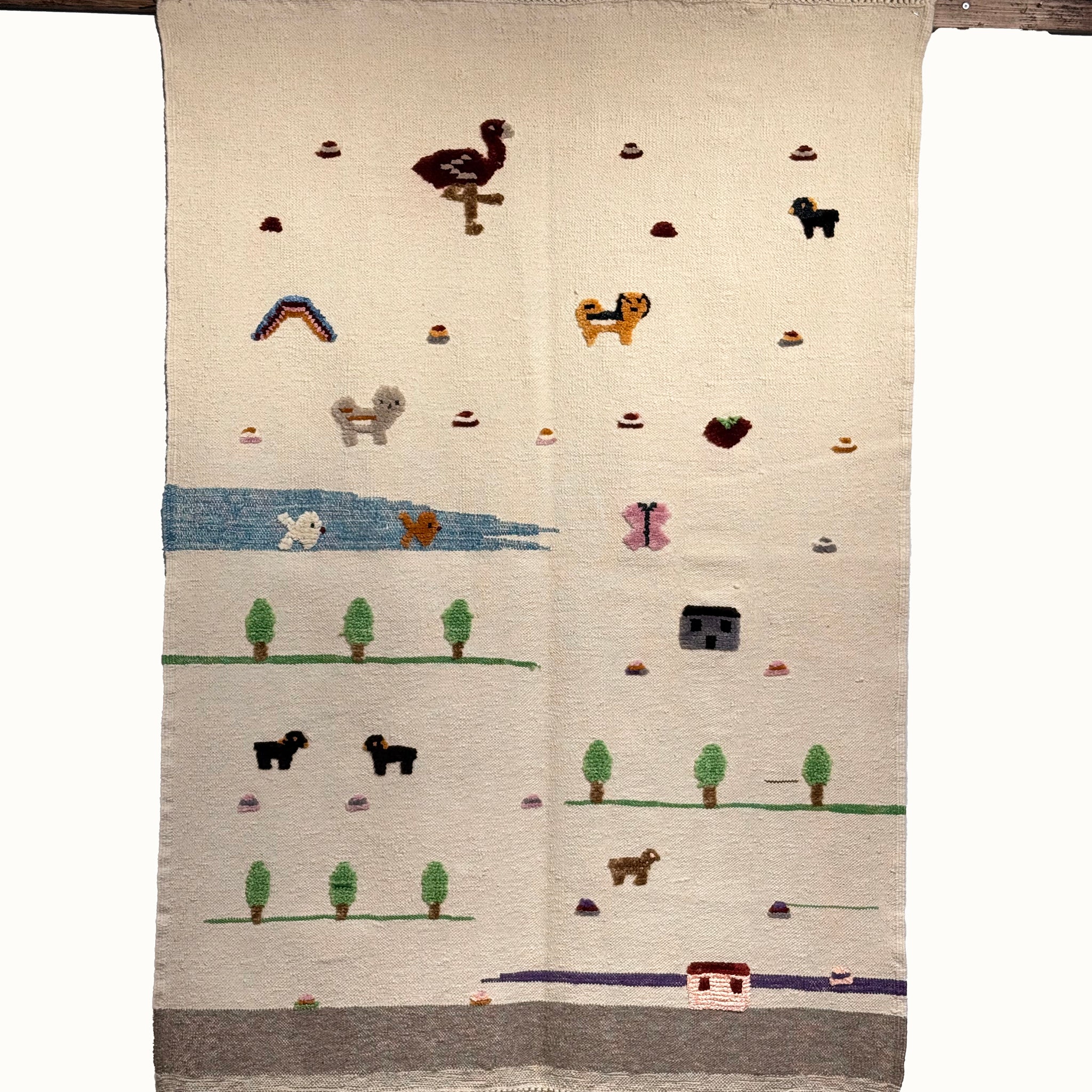 Little Rambles kids rug made from natural wool, perfect for nursery, playroom, and children's room decor.
