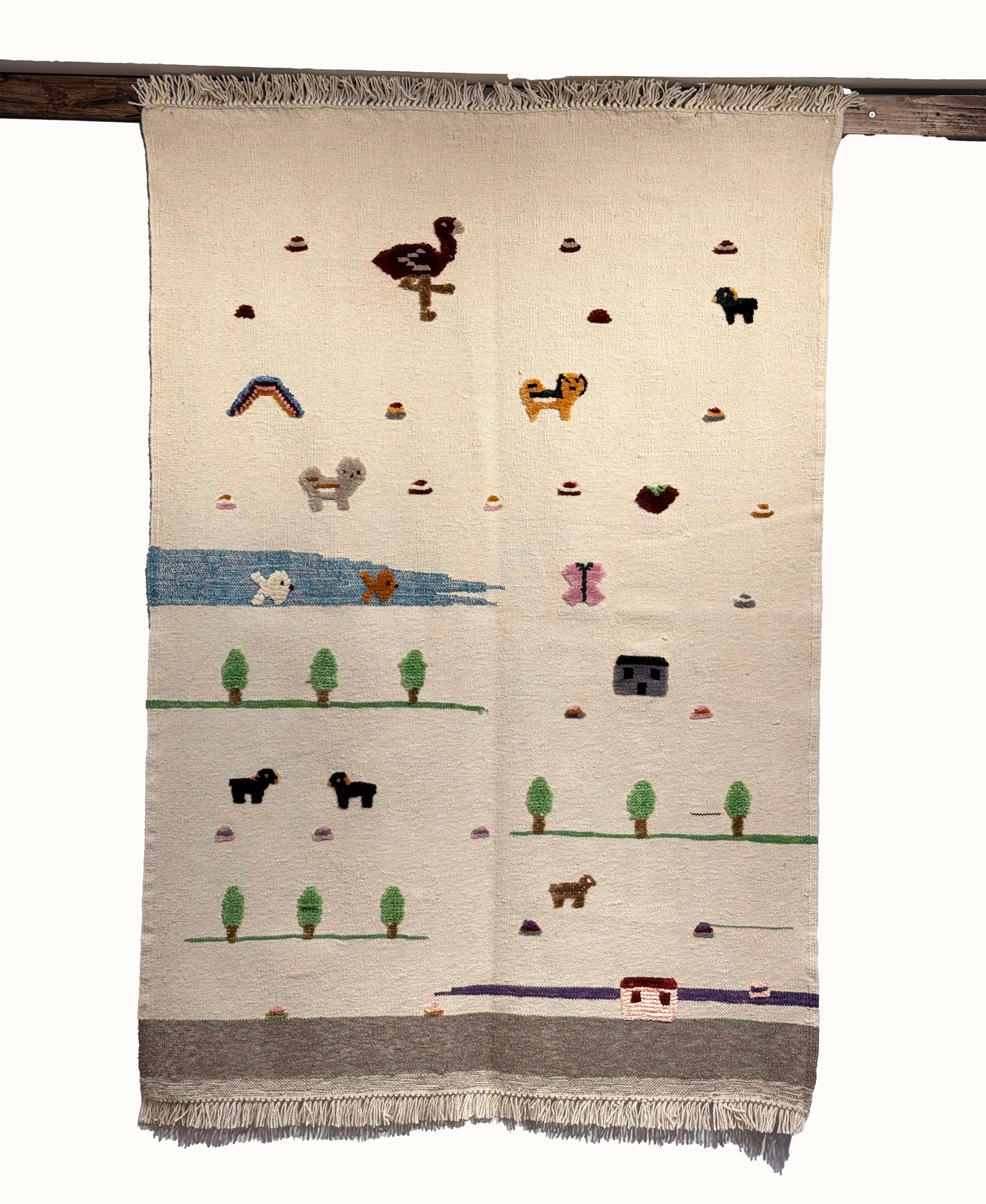 Little Rambles kids rug made from natural wool, perfect for nursery, playroom, and children's room decor.
