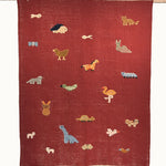 Storybook Safari kids rug made from natural wool, perfect for nursery, playroom, and children's room decor.
