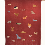 Storybook Safari kids rug made from natural wool, perfect for nursery, playroom, and children's room decor.
