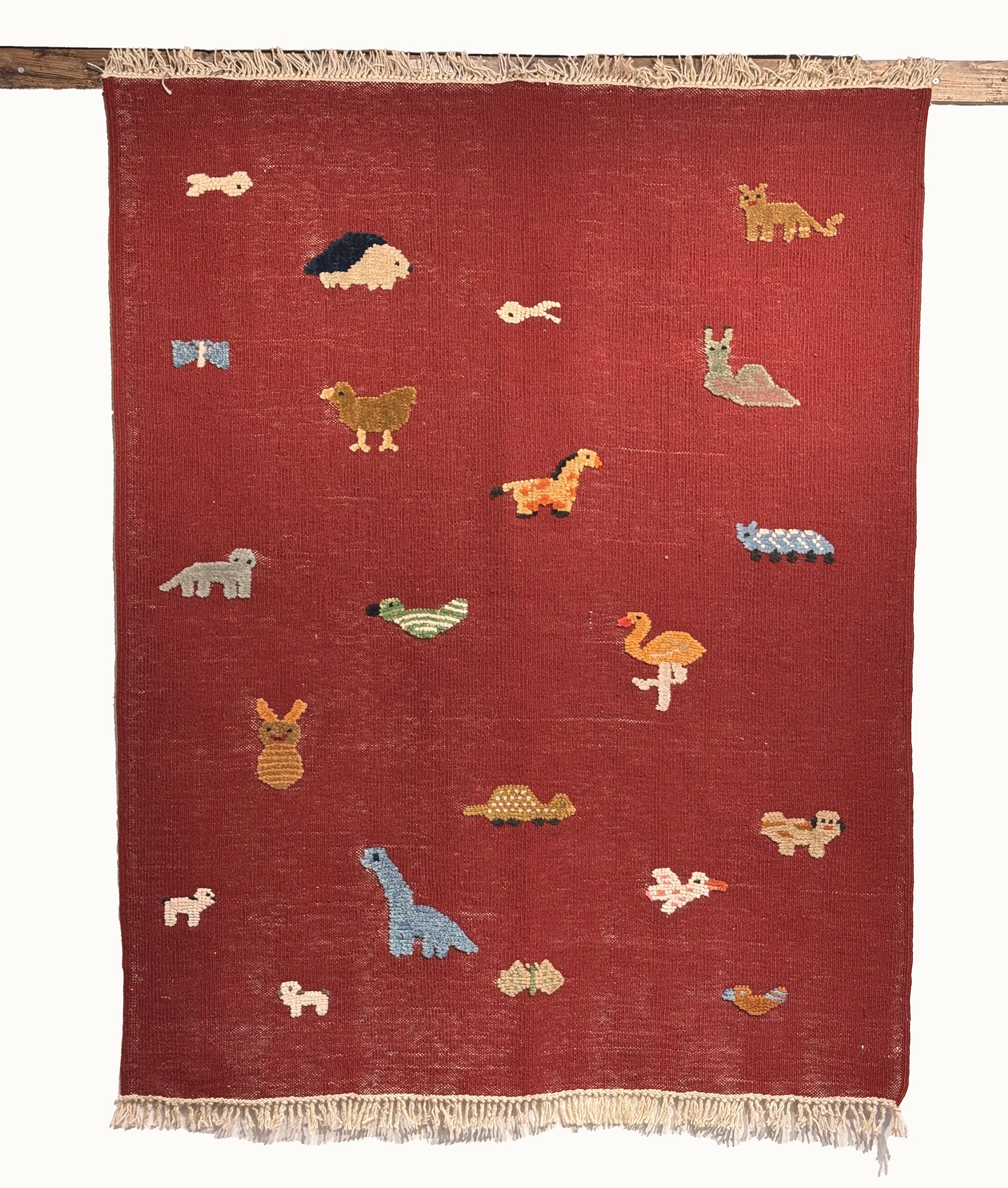 Storybook Safari kids rug made from natural wool, perfect for nursery, playroom, and children's room decor.

