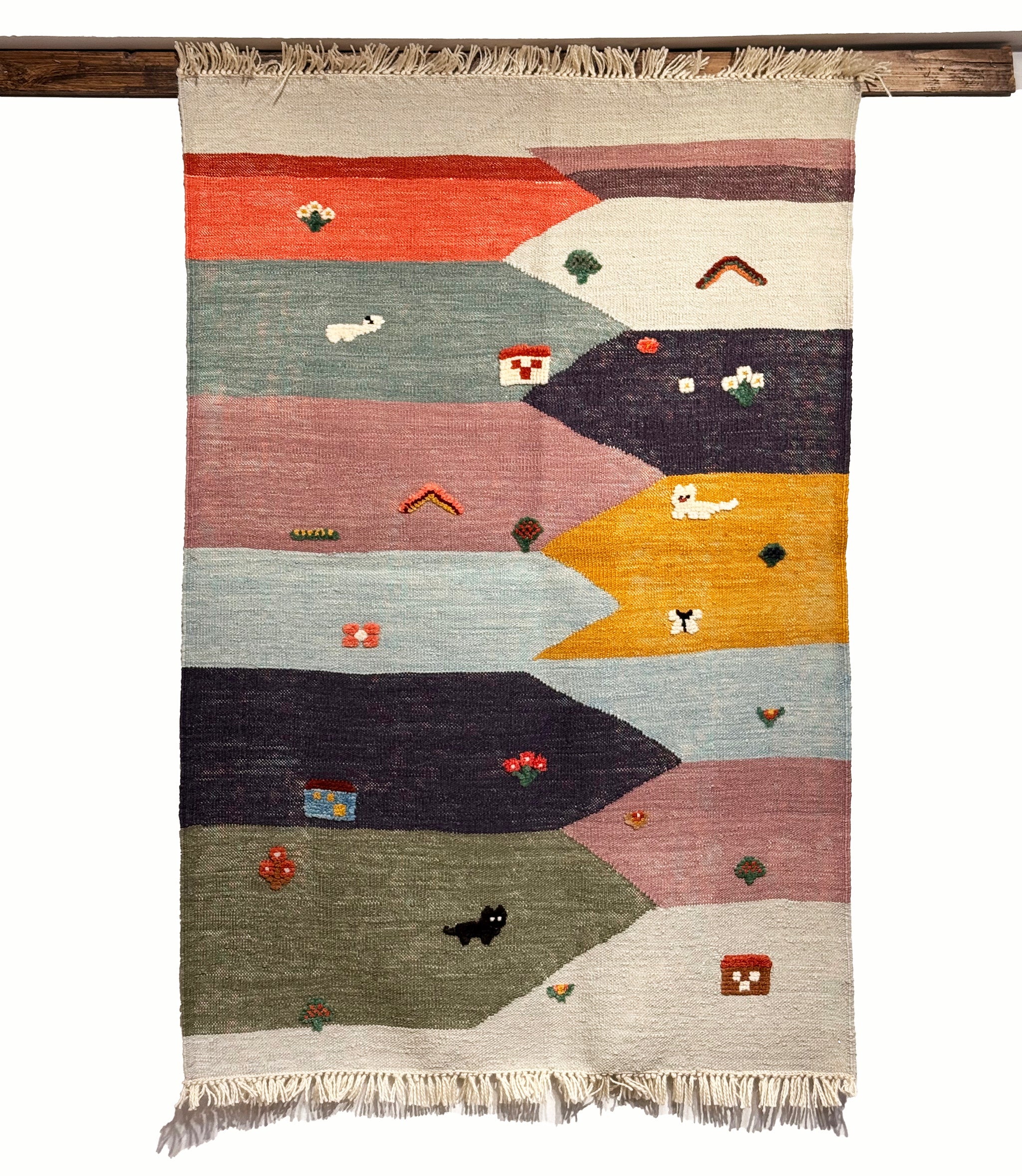 Dream Hills kids rug made from natural wool, perfect for nursery, playroom, and children's room decor.
