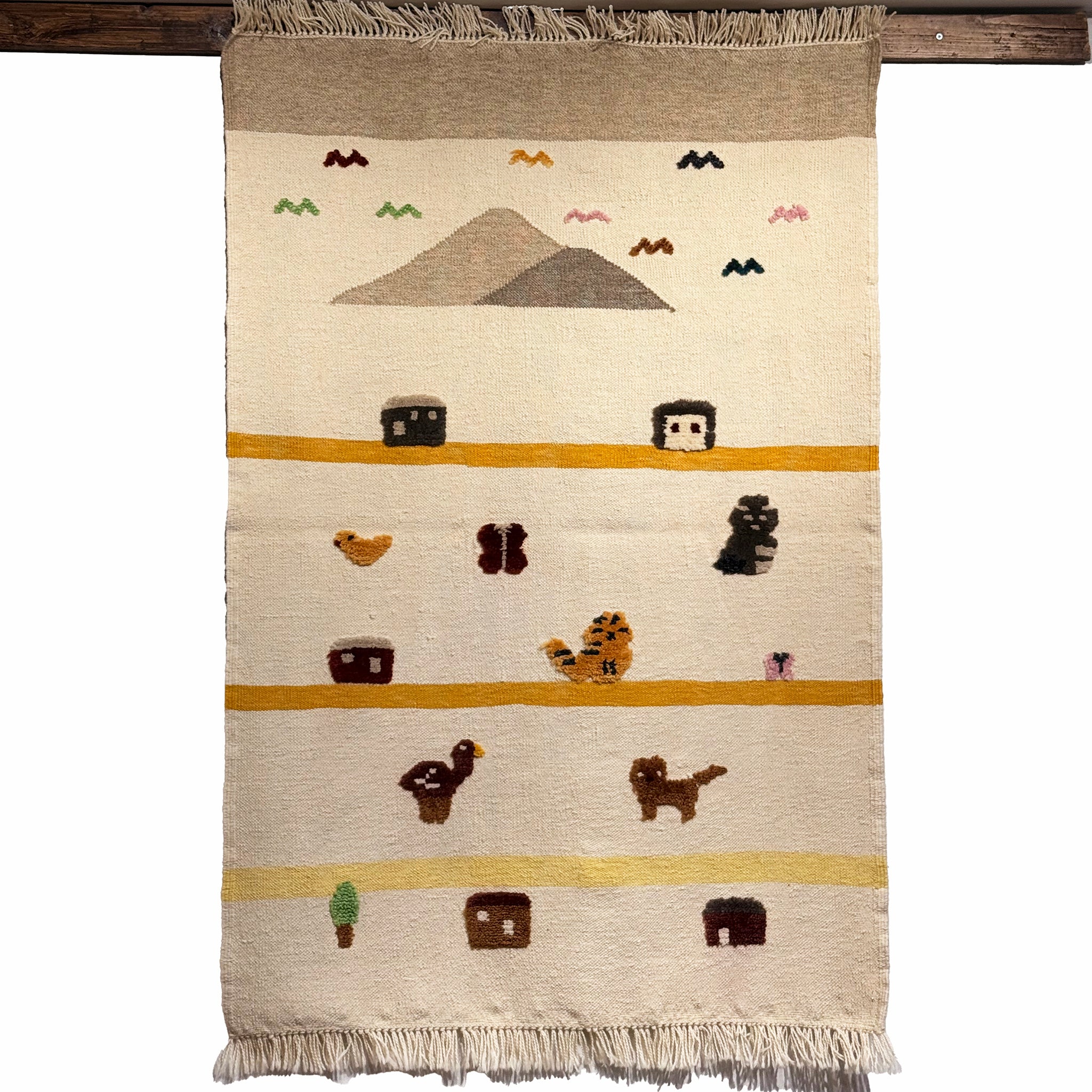 Little Foothills kids rug made from natural wool, perfect for nursery, playroom, and children's room decor.
