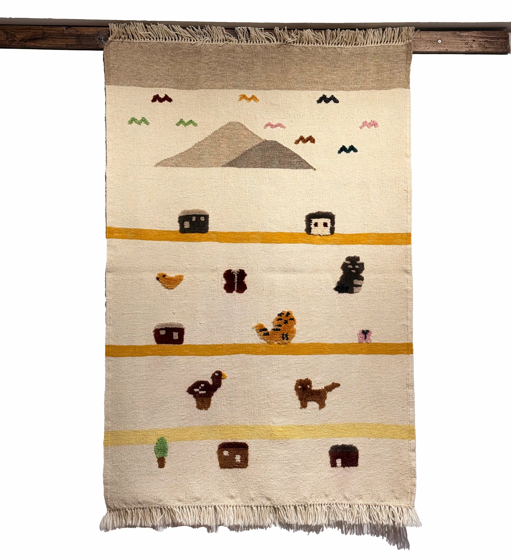 Little Foothills kids rug made from natural wool, perfect for nursery, playroom, and children's room decor.
