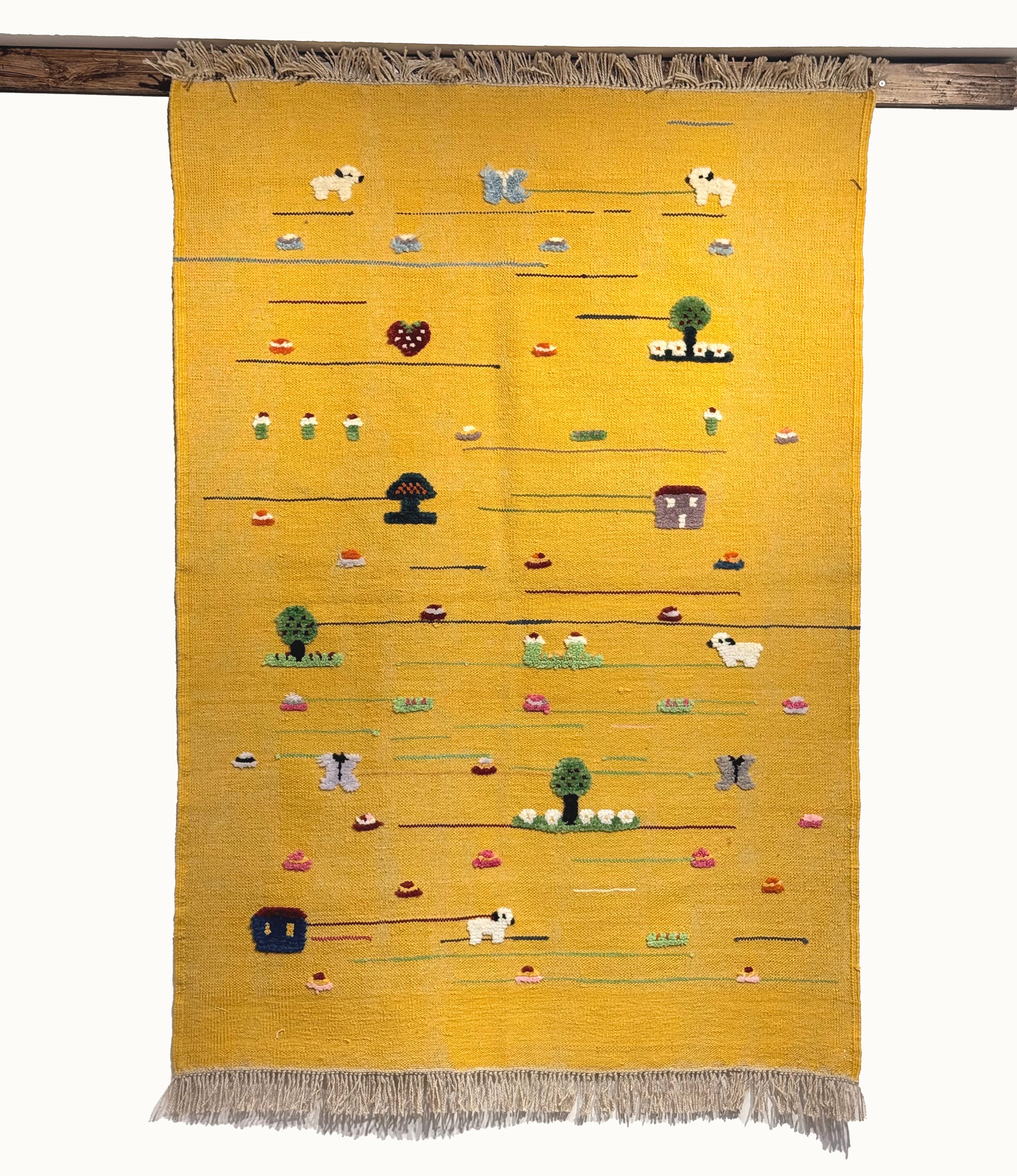 Buttercup Trail kids rug made from natural wool, perfect for nursery, playroom, and children's room decor.

