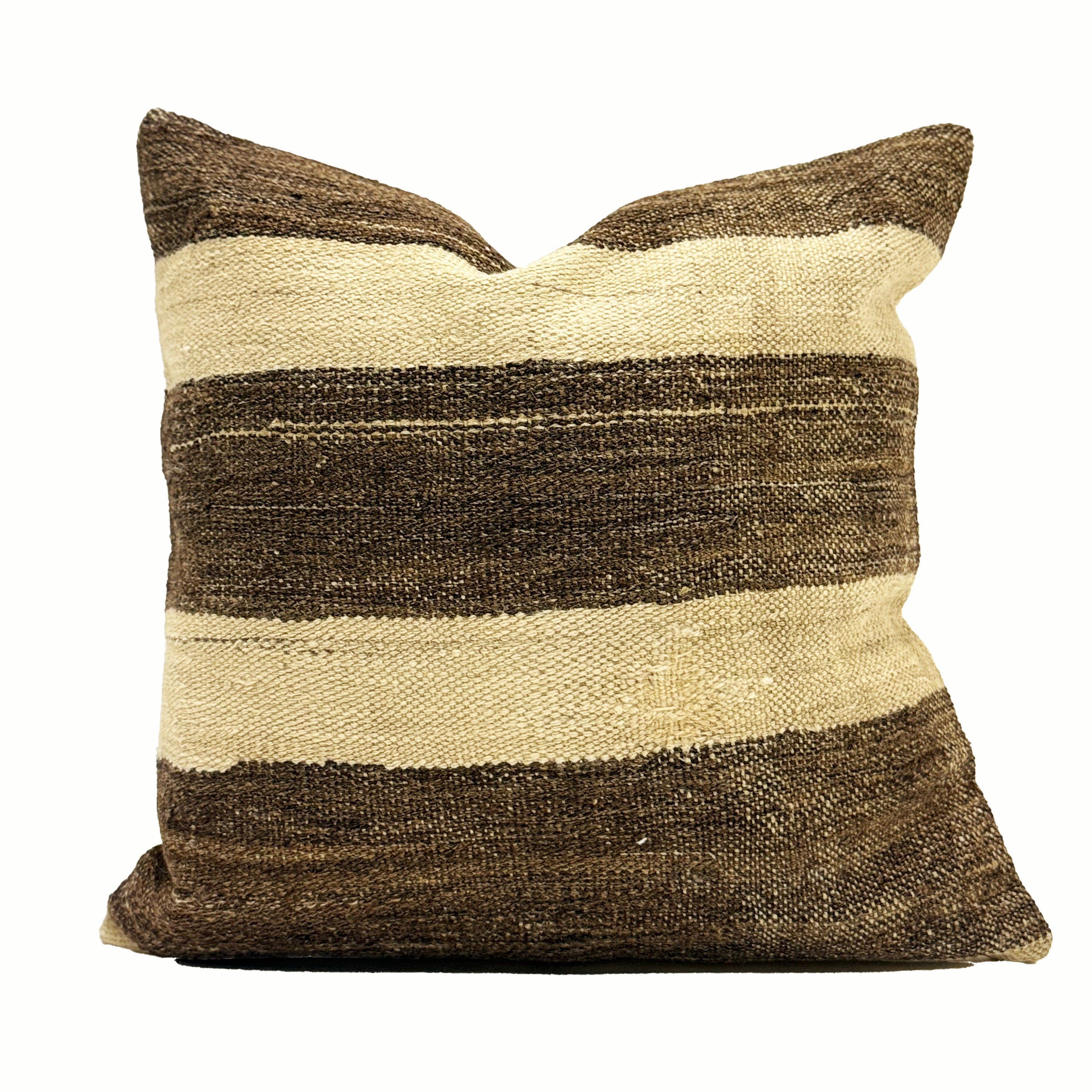 Vintage Turkish Kilim Pillow 18” x 18”