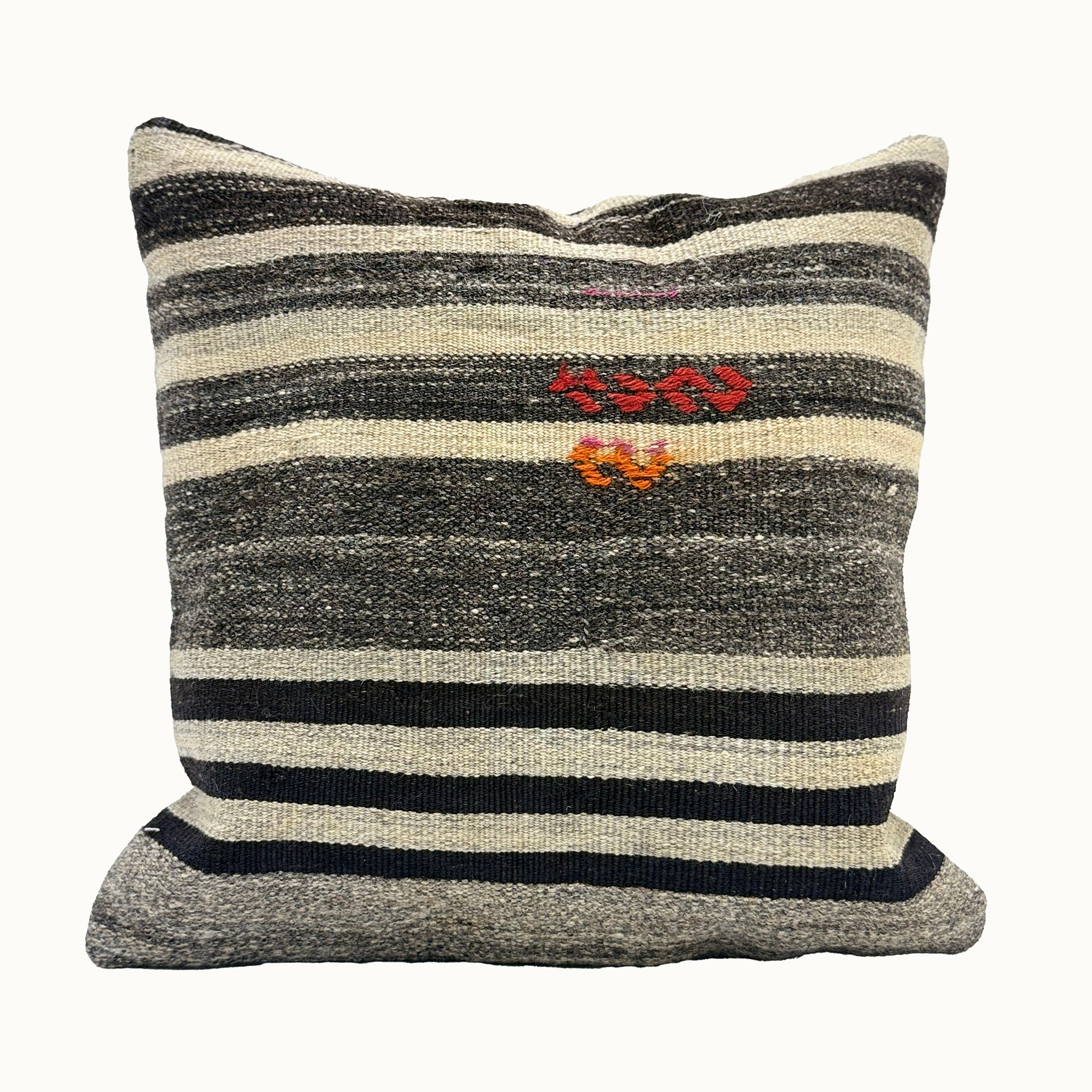 Vintage Turkish Kilim Pillow 18” x 18”