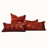 Vintage Turkish kilim lumbar pillow (19” x 10”)