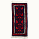 2x5 hand-knotted wool runner rug, for your hallway, bathroom, kitchen and entryway