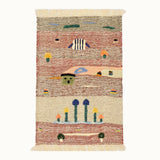 Mushroom Path kids rug made from natural wool, perfect for nursery, playroom, and children's room decor.