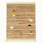 Peachy Path kids rug made from natural wool, perfect for nursery, playroom, and children's room decor