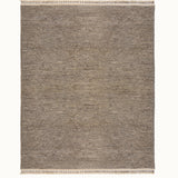 Natural hand-knotted wool rug (5'3” x 6'11")